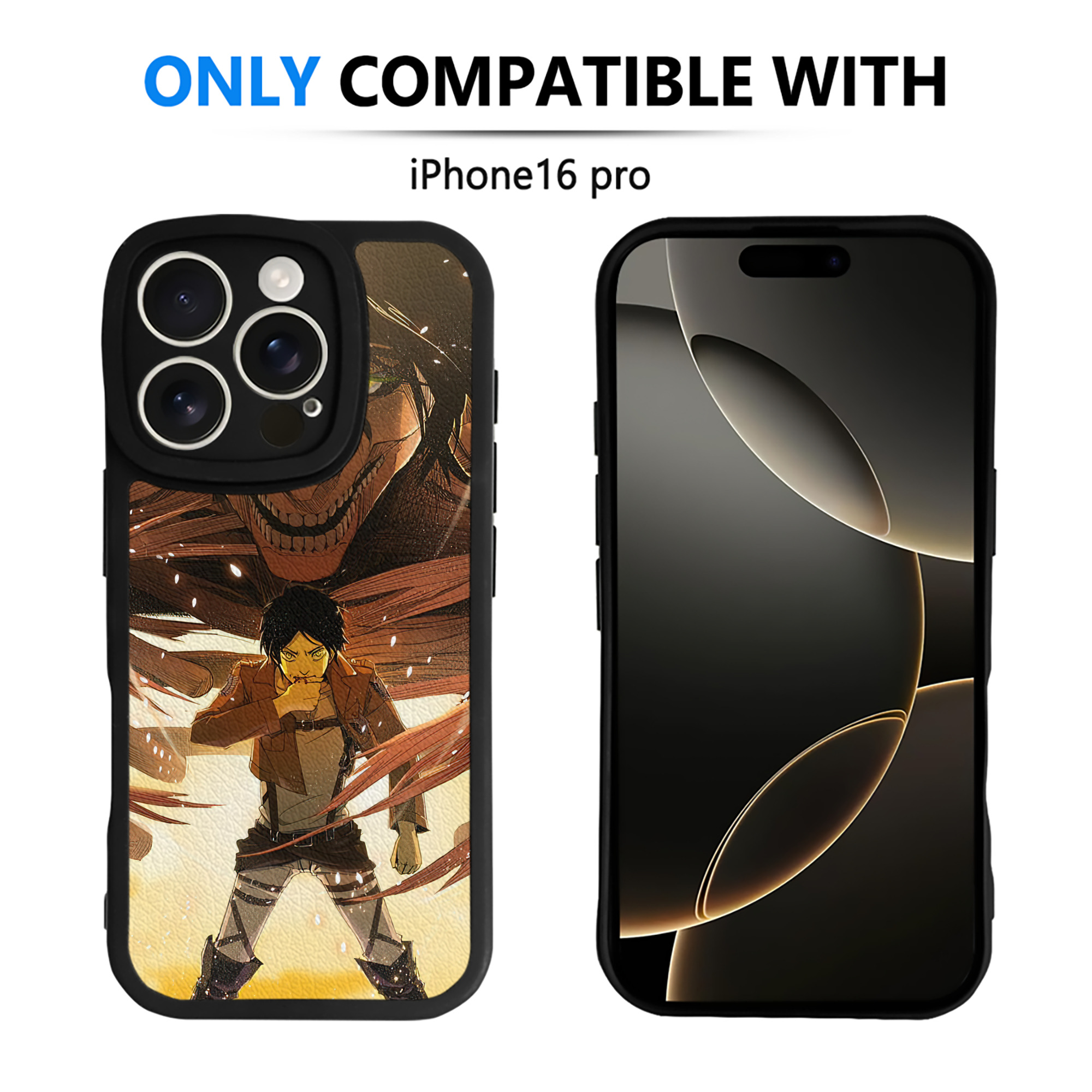 （画像用） 進撃の巨人 Attack on Titan 【iPhone 16シリーズ対応】シリコンスマホケース（レザー調） 材質：シリコン